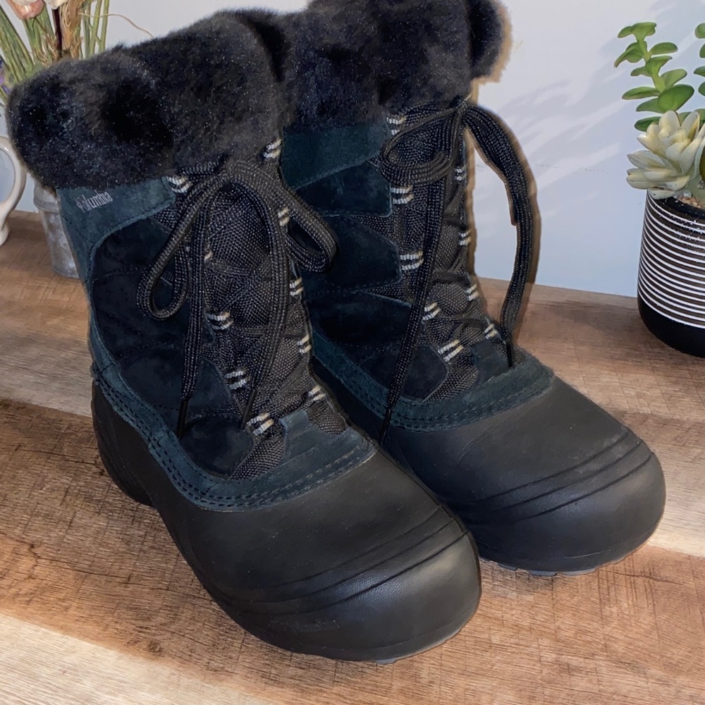 Columbia Sierra Summette Black Lace Up Boots Size 8 - Picture 2 of 8